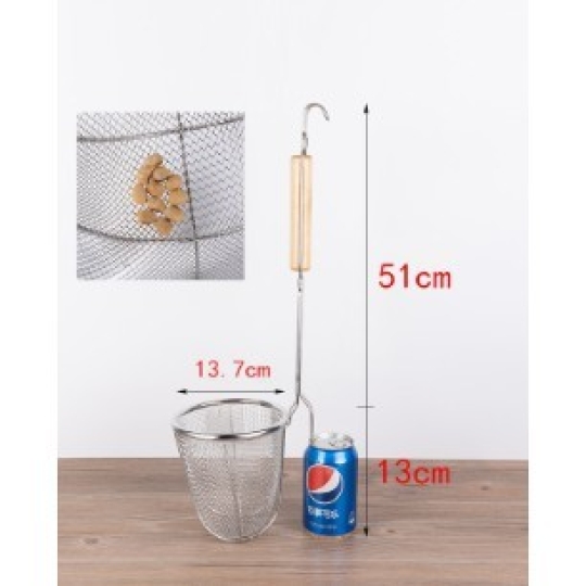 Vợt trụng hủ tiếu inox (vá trụng hủ tiếu) - 9x13.2cm