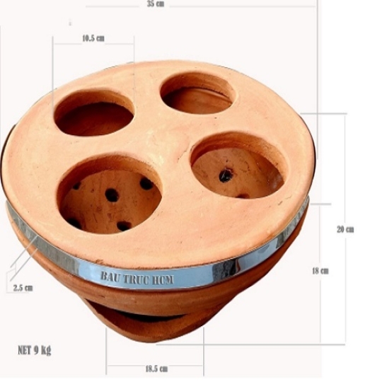 Bộ lò bánh xèo đất nung (bao bể vỡ) - 4 chén